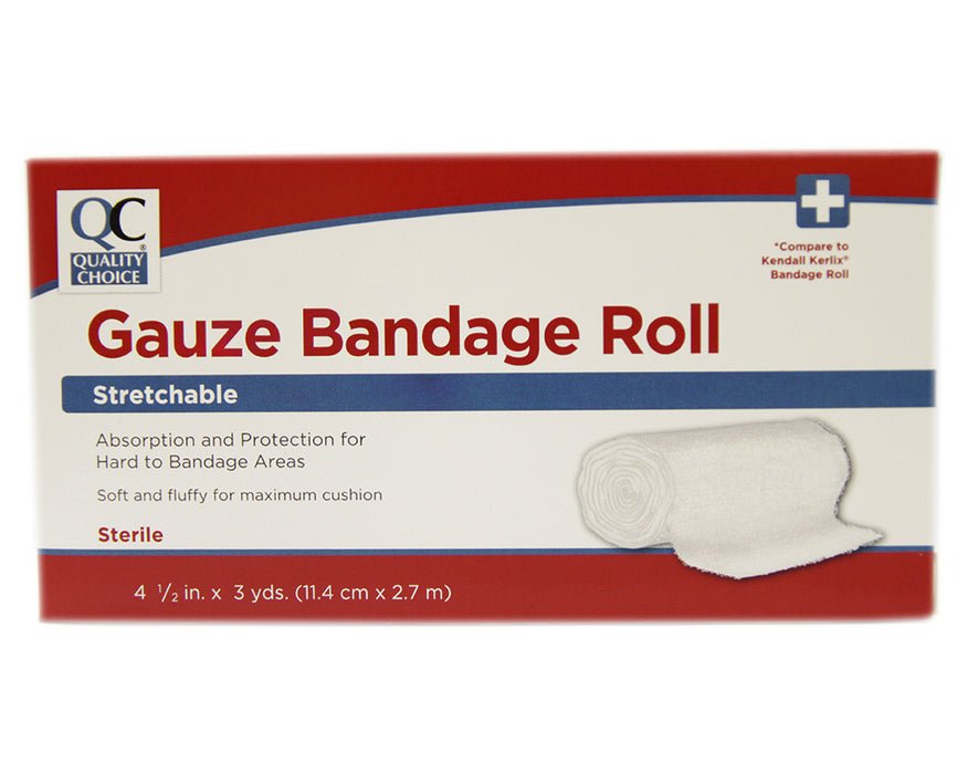 QC GAUZE BANDAGE ROLL 3YDS